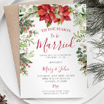 Winter Weihnachtsgrün Blumenzehen Einladung<br><div class="desc">Dies ist die Jahreszeit,  um verheiratet Winter Weihnachtsgrün Floral Wedding Einladung Winter Wedding,  Dies ist die Jahreszeit verheiratet zu sein</div>