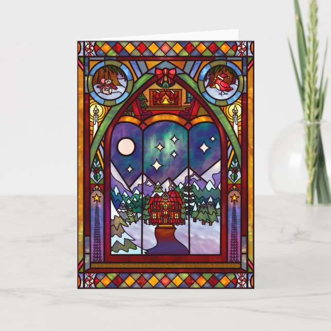 Winter-Weihnachtskarte Karte (Vorderseite)