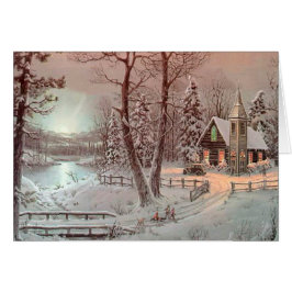 Winter-Weihnachtskirchen-Szene