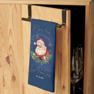 Winter Weihnachtsmann Elegant Vintag Frohe Weihnac Geschirrtuch