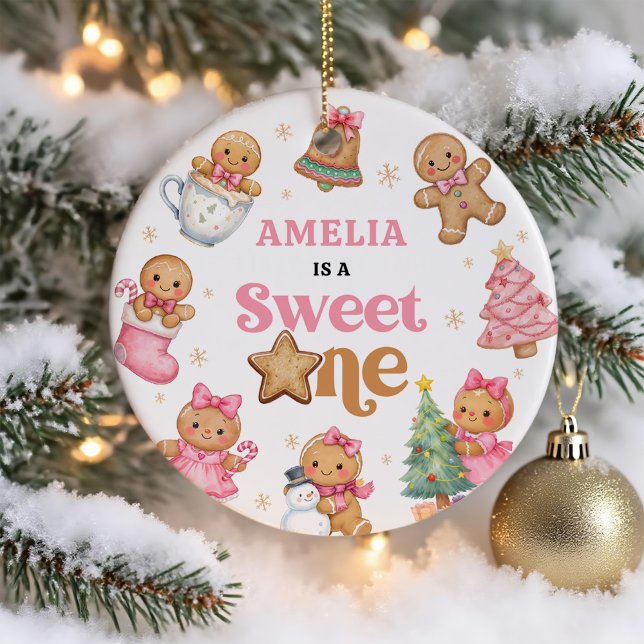 Winter-Weihnachtsplätzchen-Geburtstagsfeier Keramik Ornament (Von Creator hochgeladen)