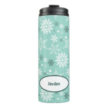 Winter Weihnachtssaison Name Turquoise-Blue