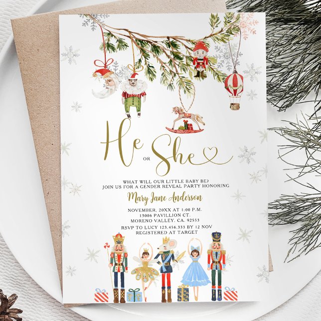 WINTER Weihnachtsschmuck: Er oder sie Geschlecht o Einladung (Von Creator hochgeladen)