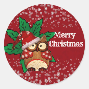 Winter Weihnachtsschneeflocken Kid's Party Handwer Runder Aufkleber