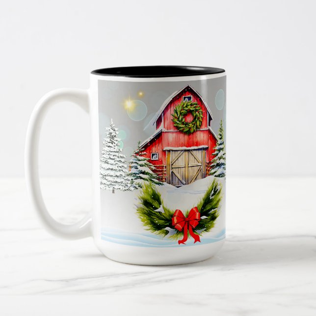 Winter/Weihnachtsstall Tasse (Links)