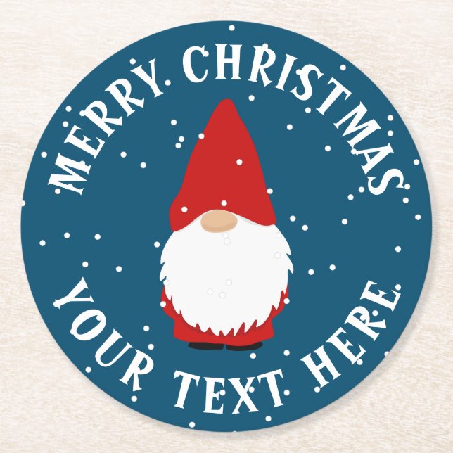 Winter Weihnachtszwerge Untersetzer (Vorderseite)