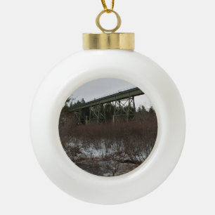 Winter-Wentworth-Zug-Gestell Keramik Kugel-Ornament