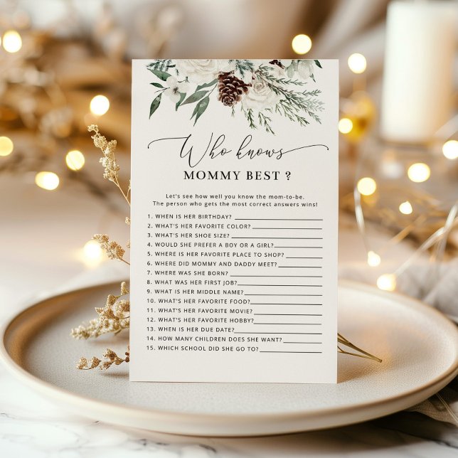 Winter Wer das beste Baby-Duschspiel kennt (Von Creator hochgeladen)