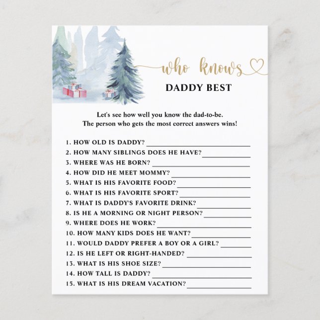 Winter Wer Papa am besten kennt (Vorderseite)