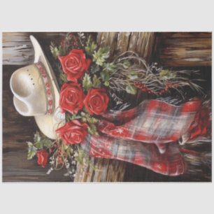 Winter Western Hat Seidenpapier