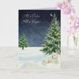 Winter Westie Alles ist ruhig Weihnachtskarte Karte