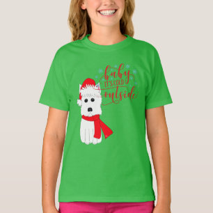 Winter Westie Baby ist es kalte Außenseite T-Shirt
