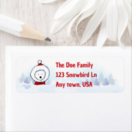 Winter Westie Christmas Address Labels