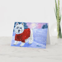 Winter Westie Gruß-Karte