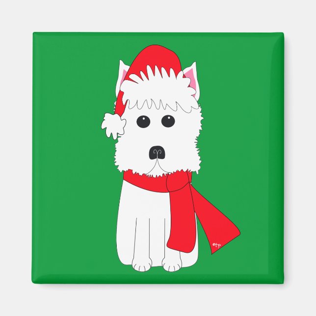 Winter Westie Magnet (Vorne)