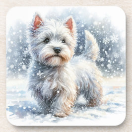 Winter Westie Untersetzer