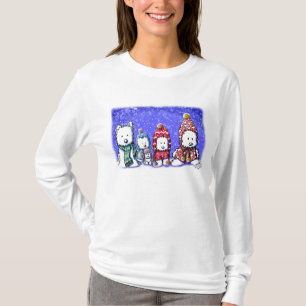 Winter Westies helles Kleid T-Shirt
