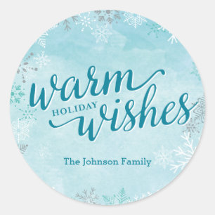 Winter Whimsy Holiday Sticker oder Umschlag Aufkle