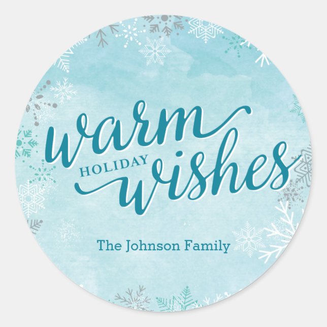 Winter Whimsy Holiday Sticker oder Umschlag Aufkle (Vorderseite)