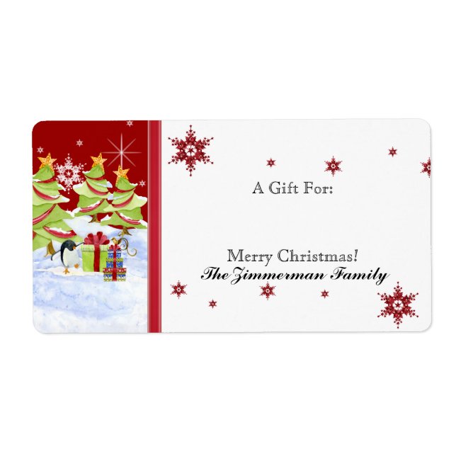 Winter Whimsy Niedlich Pinguin Babys in Snow Star (Vorne)