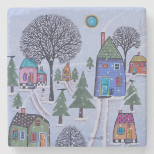 Winter Whimsy Trivet Steinuntersetzer