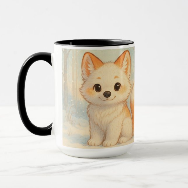 Winter Whisper Fox Tasse (Links)