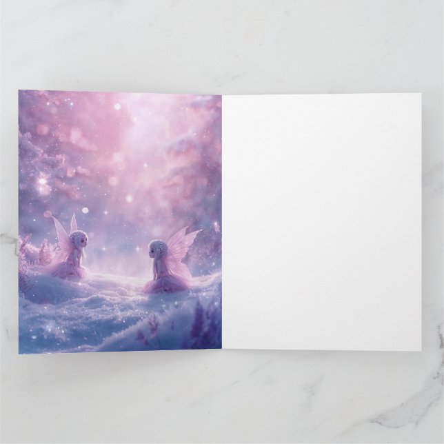 Winter Whispers and Fairy Light  Karte (Innenseite)