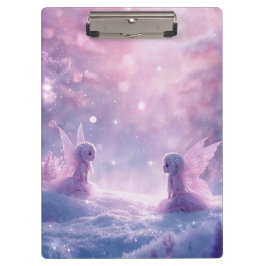 Winter Whispers and Fairy Light Klemmbrett