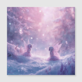 Winter Whispers and Fairy Light Magnetkarte