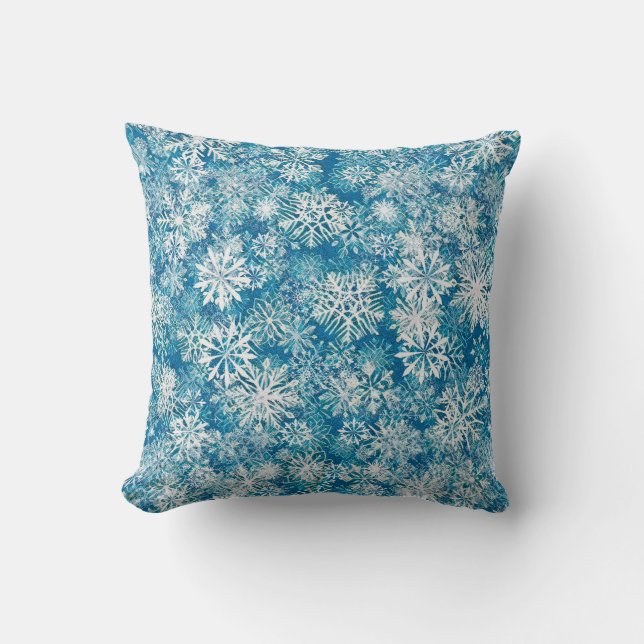 WINTER WHITE AND BLUE KISSEN (Vorderseite)