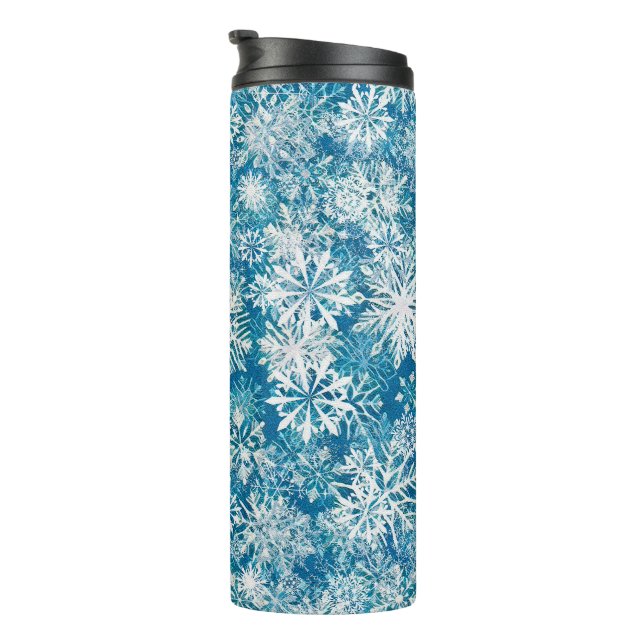 WINTER WHITE AND BLUE THERMOSBECHER (Nach rechts gedreht)