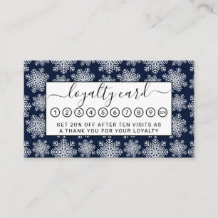 Winter White Blue Snowflakes Wunderland Muster Treuekarte