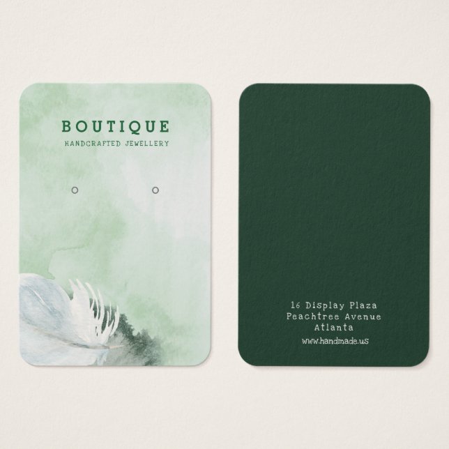 Winter White Feather Hunter Brushed Wassercolor (Vorne & Hinten)