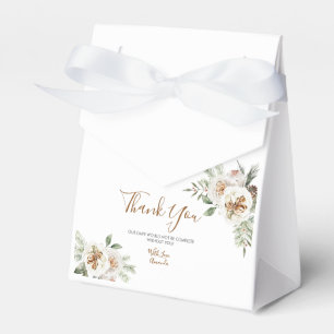 Winter White Floral Brautparty Fevor Box Geschenkschachtel