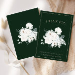 Winter White Floral Green Christmas Dankeskarte<br><div class="desc">Winter White Floral und Green Christmas Dankeschön Card - Ein festlicher Mix aus rustikaler Eleganz und magischer Einfachheit. Mit unseren Weihnachtskarten für die Weihnachtszeit der Weißen Blüte, die perfekte Wahl für Paare, die eine magische und elegante Feier suchen, können Sie den Zauber der Saison erleben. Weiße Blume, in rustikalem Design...</div>