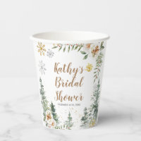 Winter White Pine Tree Baby Dusche