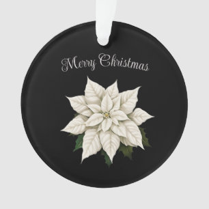 Winter White Poinsettia Ornament