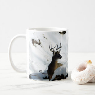 Winter Whitetail Buck Antlers Tasse