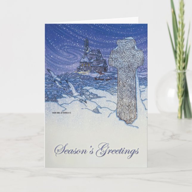 Winter wickelt Weihnachtskarte Feiertagskarte (Vorderseite)