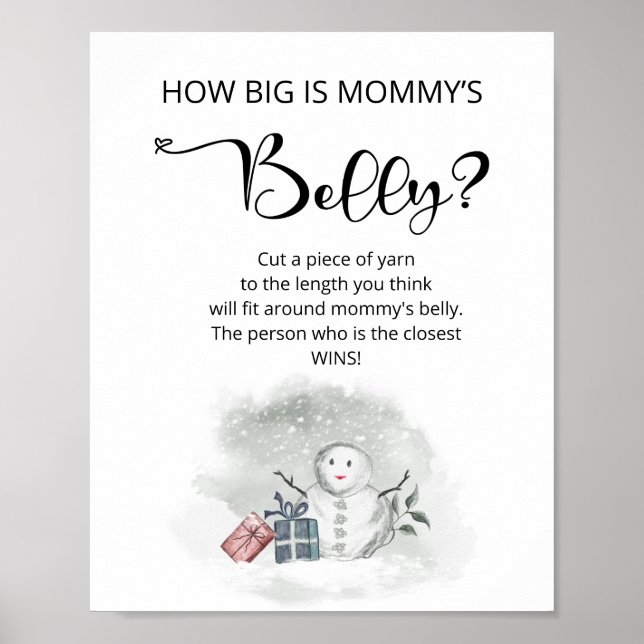 Winter wie groß ist das Bauchposter der Mama Poster (Vorne)