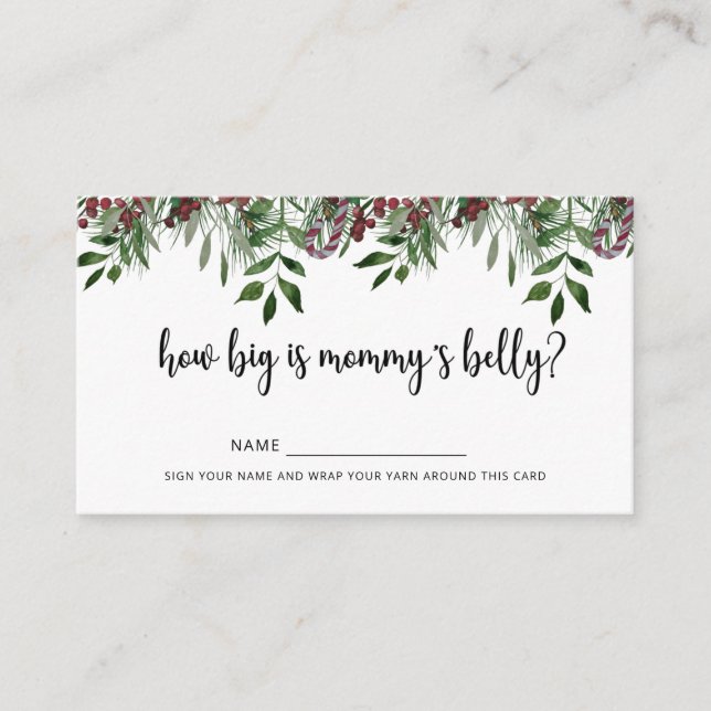 Winter wie groß ist der Bauch der Mama Begleitkarte (Vorderseite)