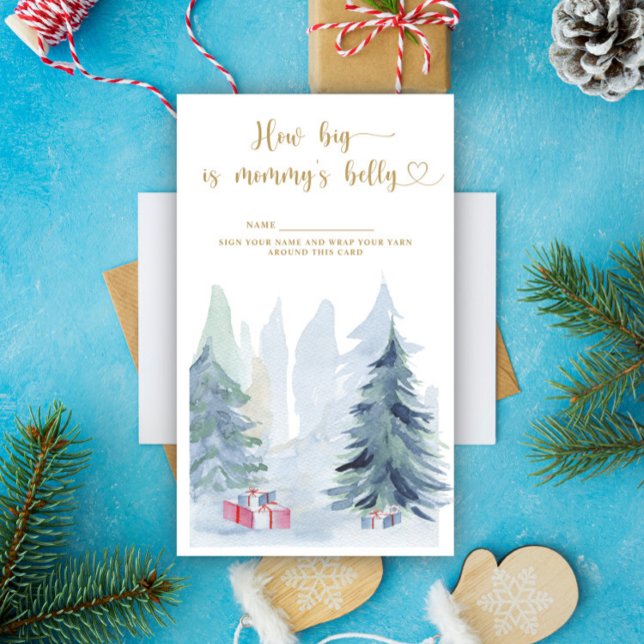 Winter wie groß ist der Bauch der Mama Begleitkarte (Von Creator hochgeladen)