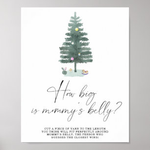 Winter Wie groß ist Mamas Bauch Spielposter Poster