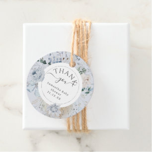 Winter Wildblume Elegant Boho Babydusche Geschenkanhänger