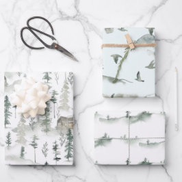 Winter Wilderness Holiday Sortiment Geschenkpapier Set