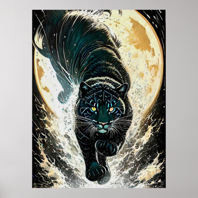 Winter-Wildnis-Raubtierposter-Trio Poster (Vorne)
