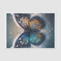 Winter Wings Butterfly Decoupage Paper