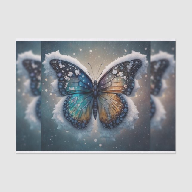 Winter Wings Butterfly Decoupage Paper Seidenpapier (Vorderseite)