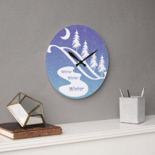 Winter, Winter, Winter Design Wall Uhr