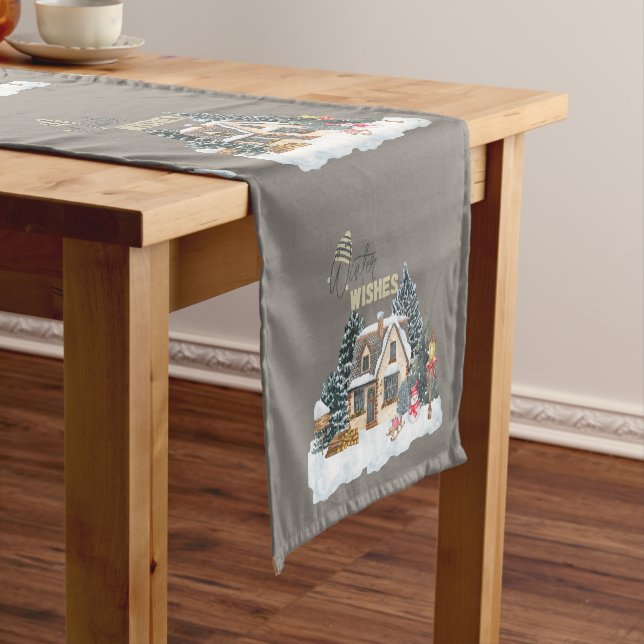 Winter Wishes Christmas Gift For Home Decor Table Kurzer Tischläufer (Beispiel)